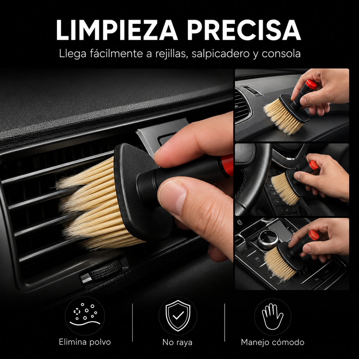CEPILLO PREMIUM LIMPIEZA PARA INTERIOR DE COCHE